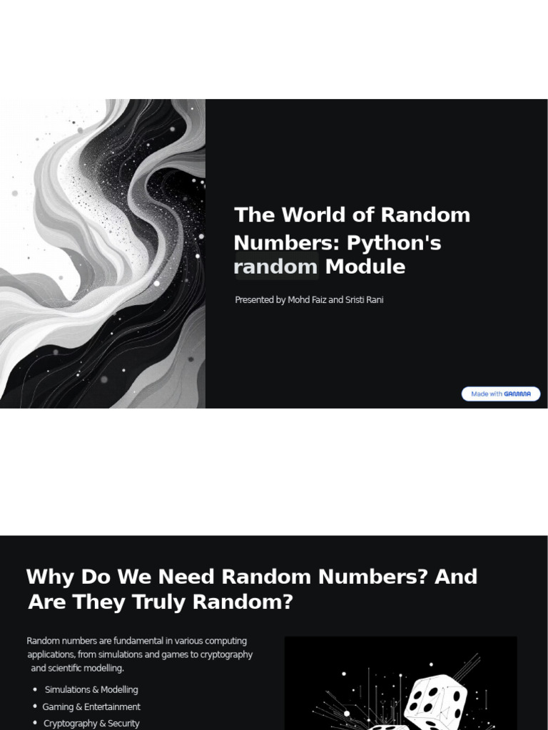 Python Random Module Explained | PDF | Computer Science | Applied ...