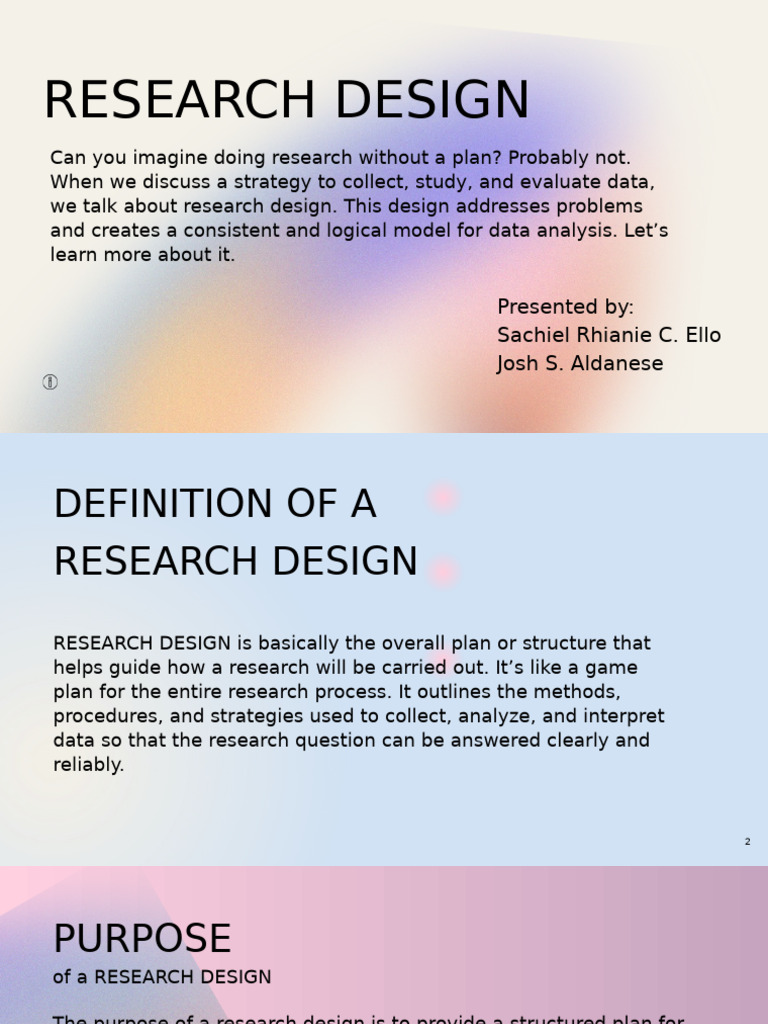 Research Design Presentation | PDF | Quantitative Research ...