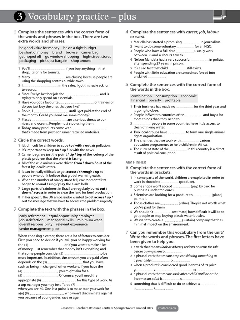 Extra Practice Worksheet U3 | PDF