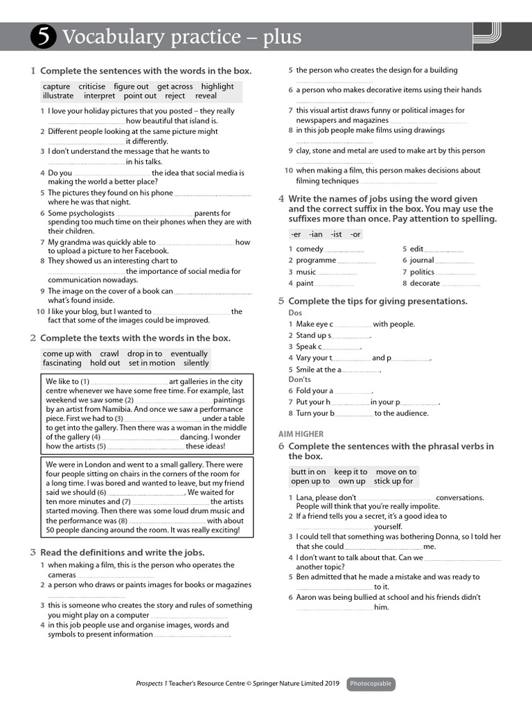 Vocabulary and Grammar Practice Guide | PDF | Selfie