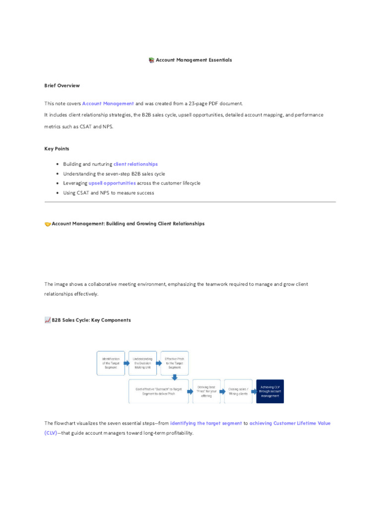 B2B Account Management & Upselling Strategy (4) | PDF | Customer ...