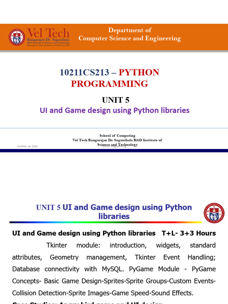 Python UI and Game Design with Tkinter | PDF | Graphical User ...