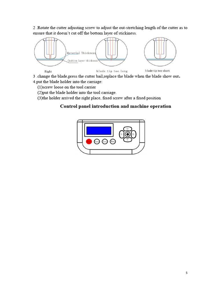 Cutter Adjustment and Operation Guide | PDF