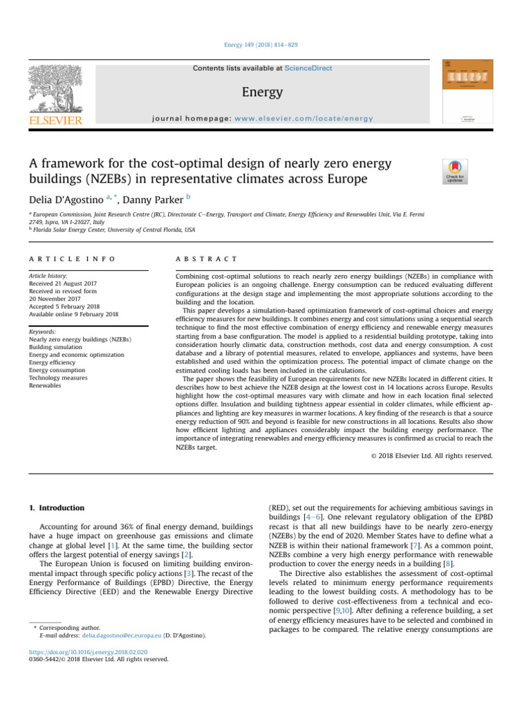 A Framework for the Cost-optimal Design of Nearly Zero Energy Buildings ...