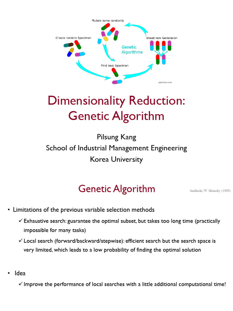 01 3 Dimensionality Reduction GA | PDF | Genetic Algorithm ...