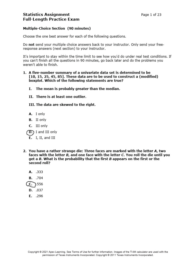 Kami Export - Practice Exam | PDF | Skewness | Statistics