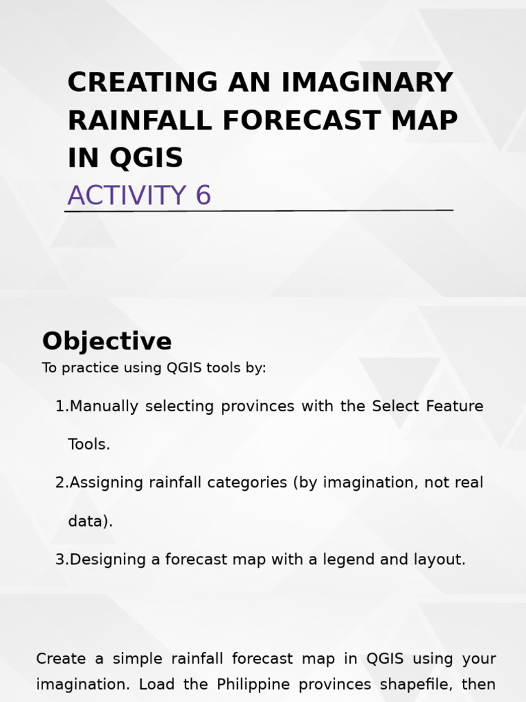 Imaginary Rainfall Map in QGIS | PDF | Rain