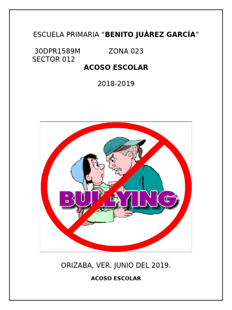 Prevención del Acoso Escolar en Orizaba | PDF | Comportamiento | Escuelas
