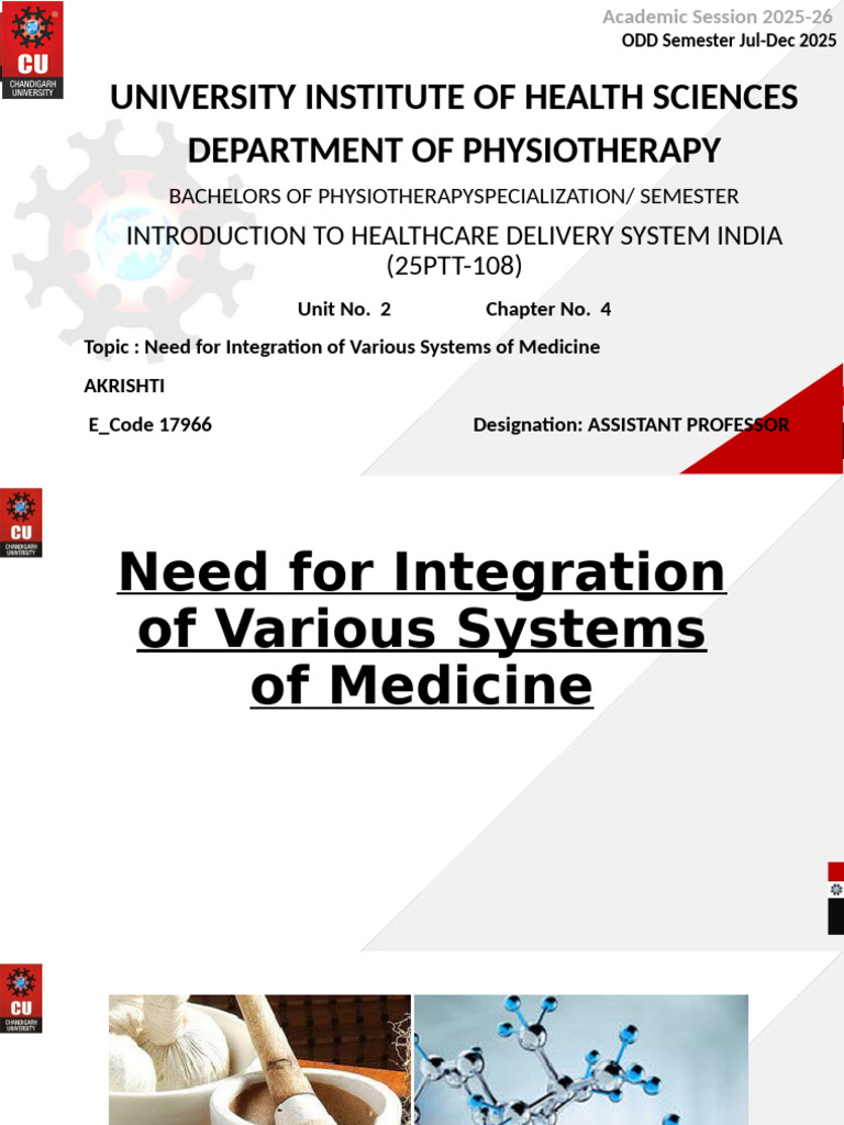 Need for Integration of Various Systems of Medicine.hds | PDF | Health ...