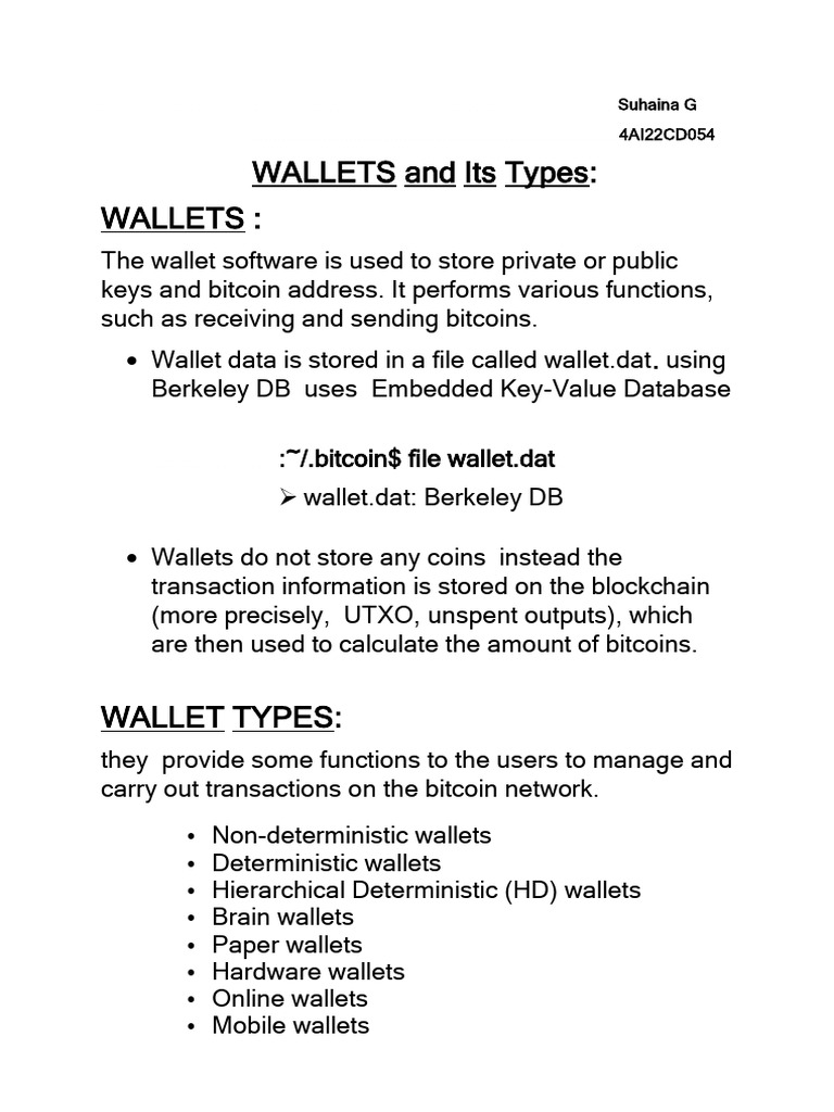 WALLETS AND TYPES | PDF | Applications Of Cryptography | Cryptography