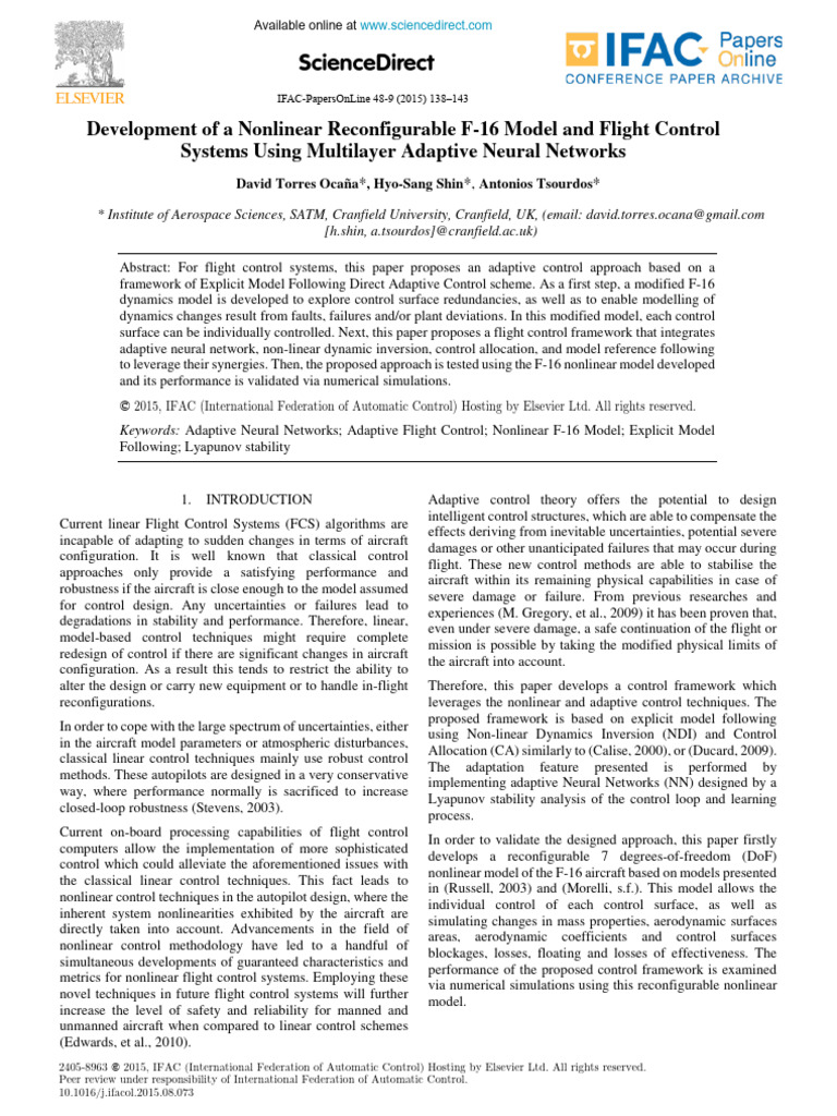 1-s2.0-S2405896315009404-main | PDF | Control Theory | Nonlinear System