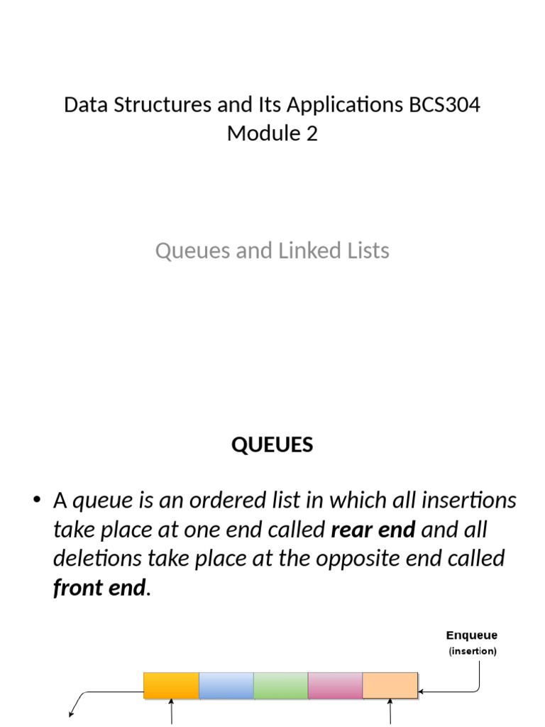 Queues and Linked Lists Overview | PDF | Queue (Abstract Data Type ...