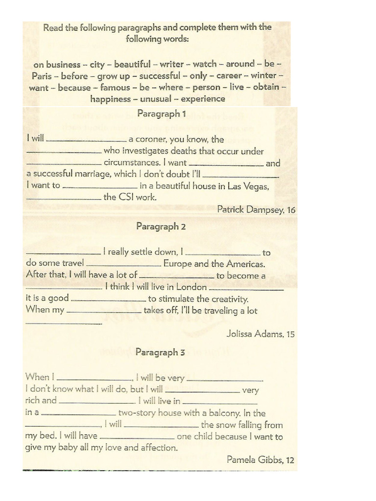 Complete The Text | PDF