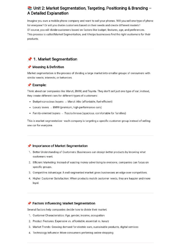 Unit 2 Marketing Management | PDF