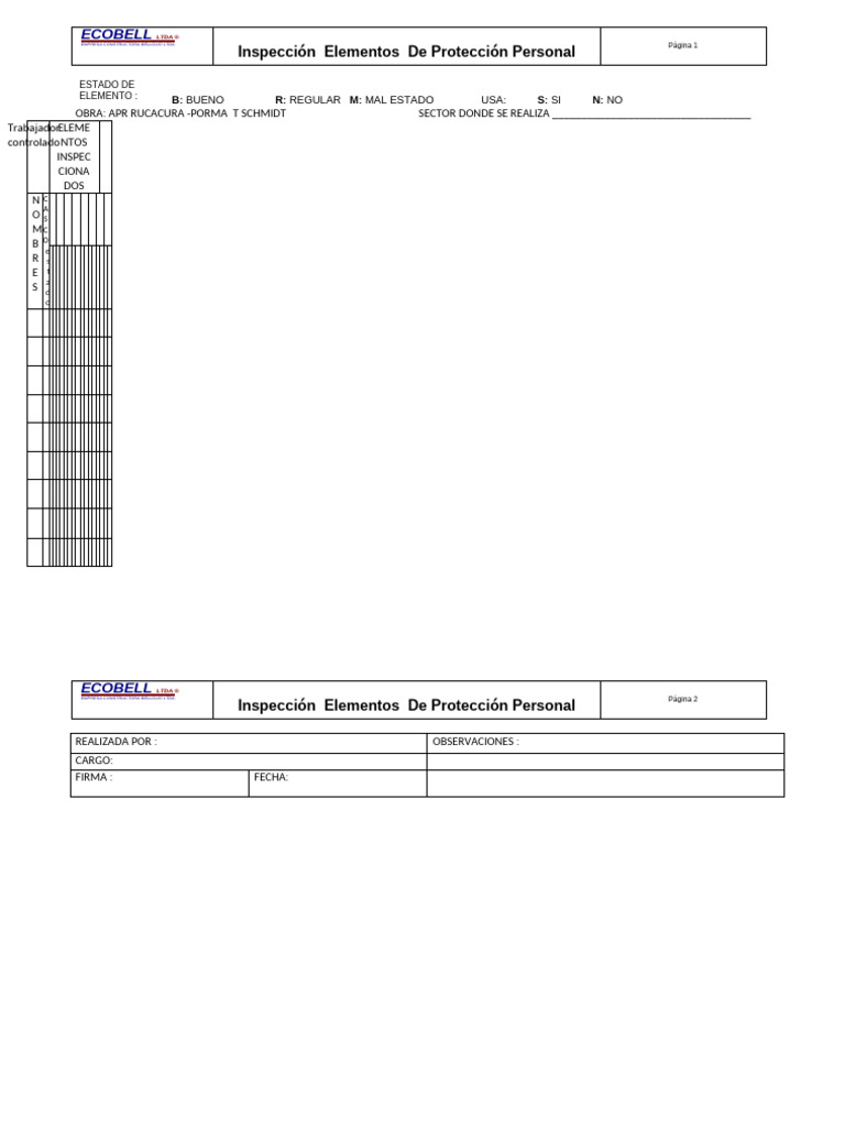 Checks List Epp | PDF