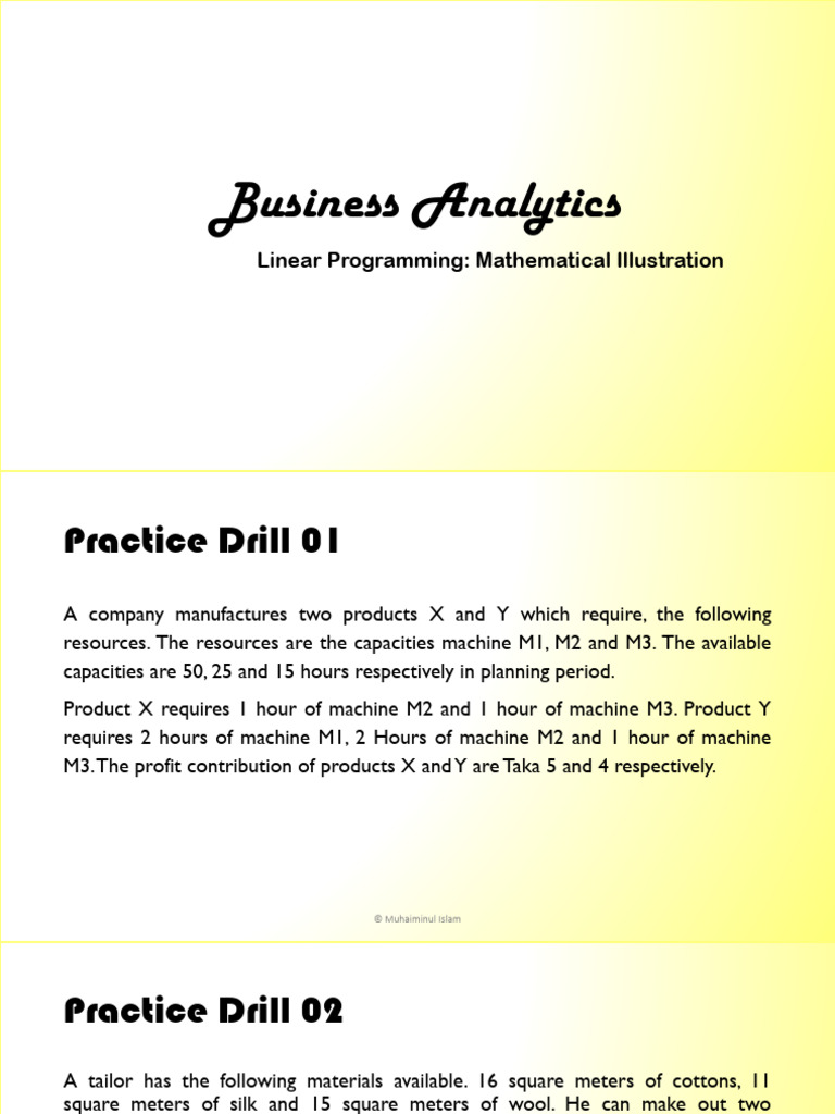 Linear Programming BA | PDF | Linear Programming | Cakes