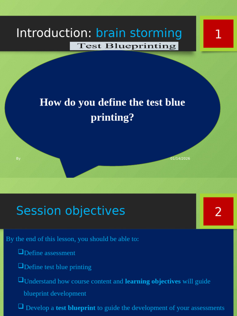 Test Blueprinting for Assessments Guide | PDF | Statistics | Multiple ...