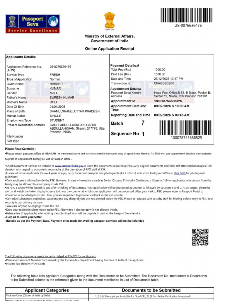 PASPPORT APPLIATION | PDF
