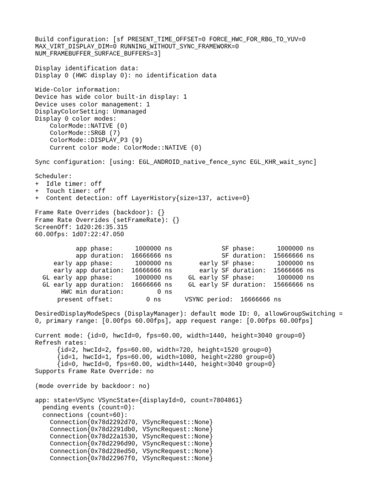Display Configuration and Performance Data | PDF | Computer Science ...