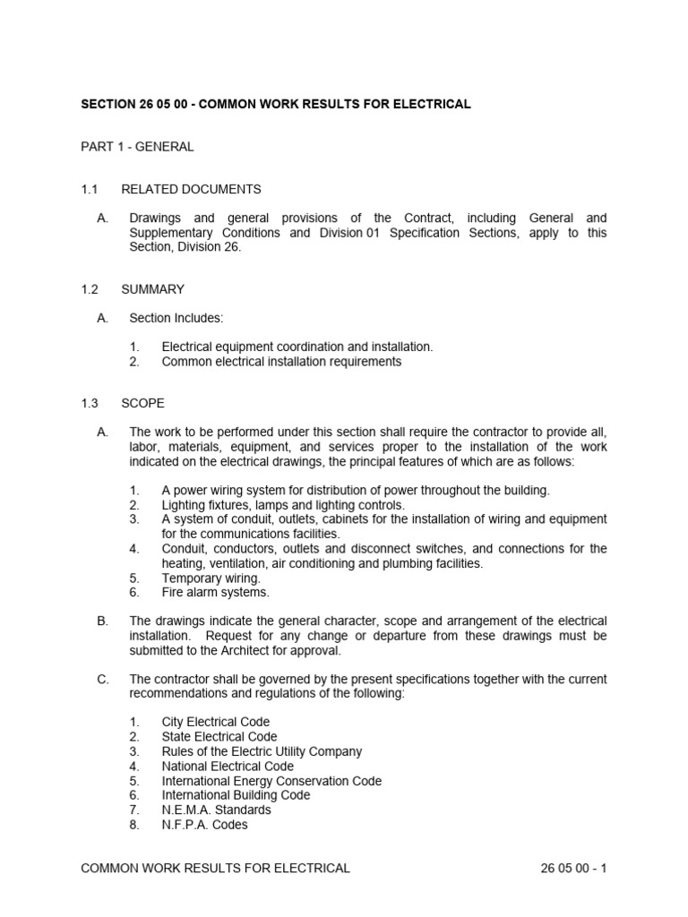 Electrical Installation Requirements Guide | PDF | Electrical Wiring ...