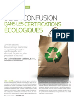 De la confusion dans les certifications écologiques