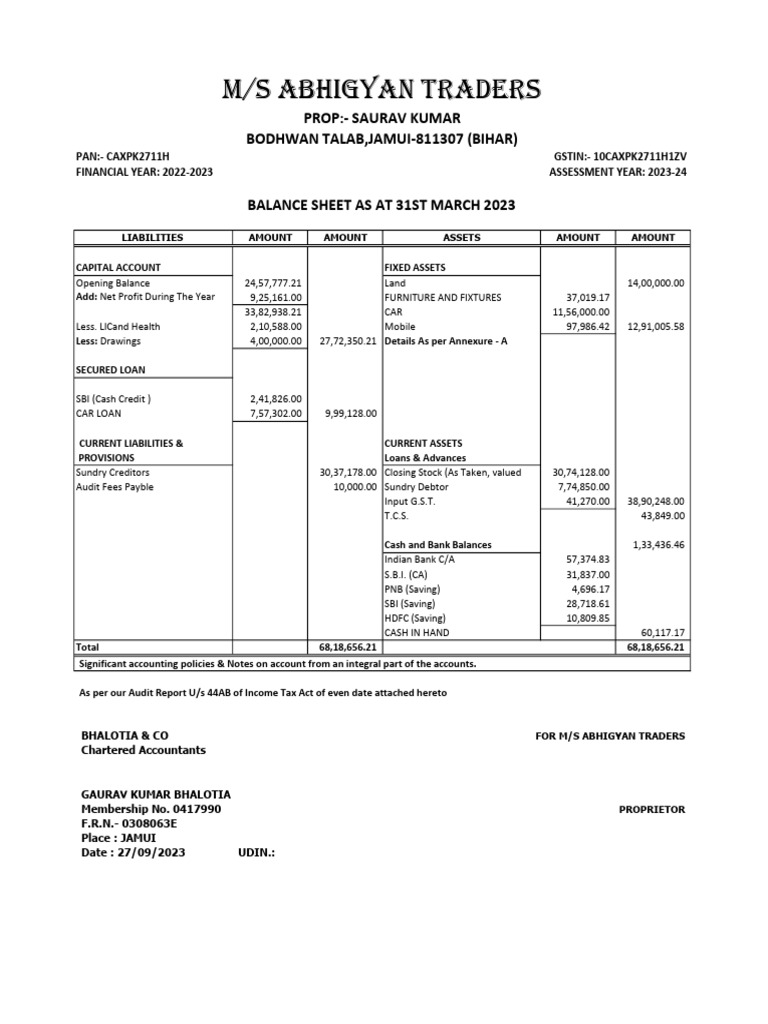 bs (8) | PDF | Balance Sheet | Financial Accounting