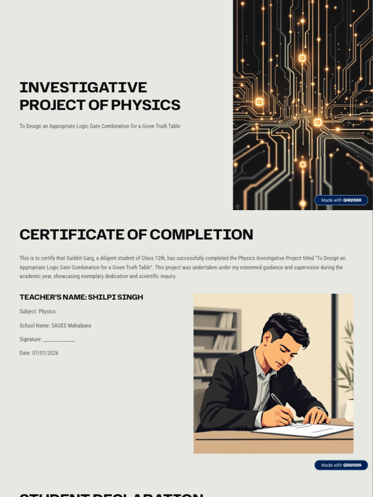 Investigative Project of Physics | PDF | Electronic Circuits | Digital ...