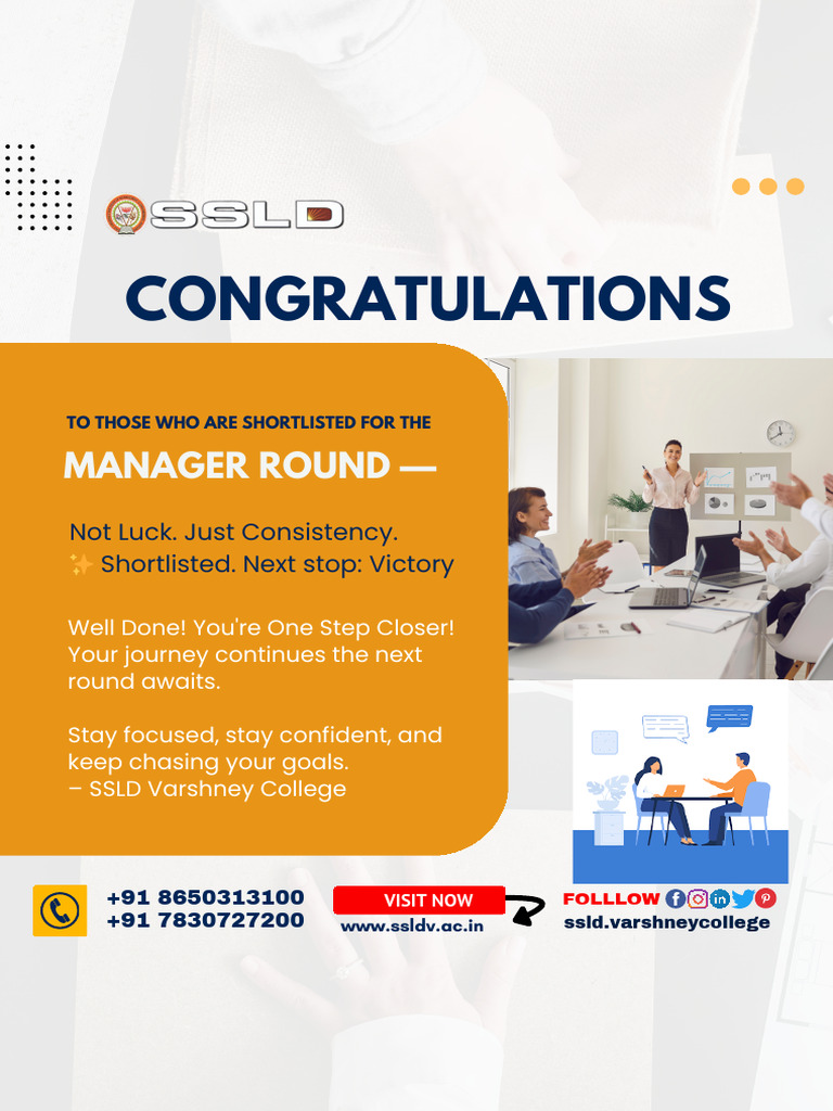 Manager Round Shortlist Announcement | PDF | Business | Educational Stages