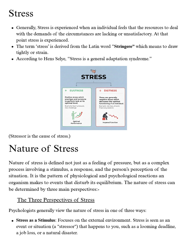Understanding Stress: Causes and Coping Strategies | PDF | Stress ...