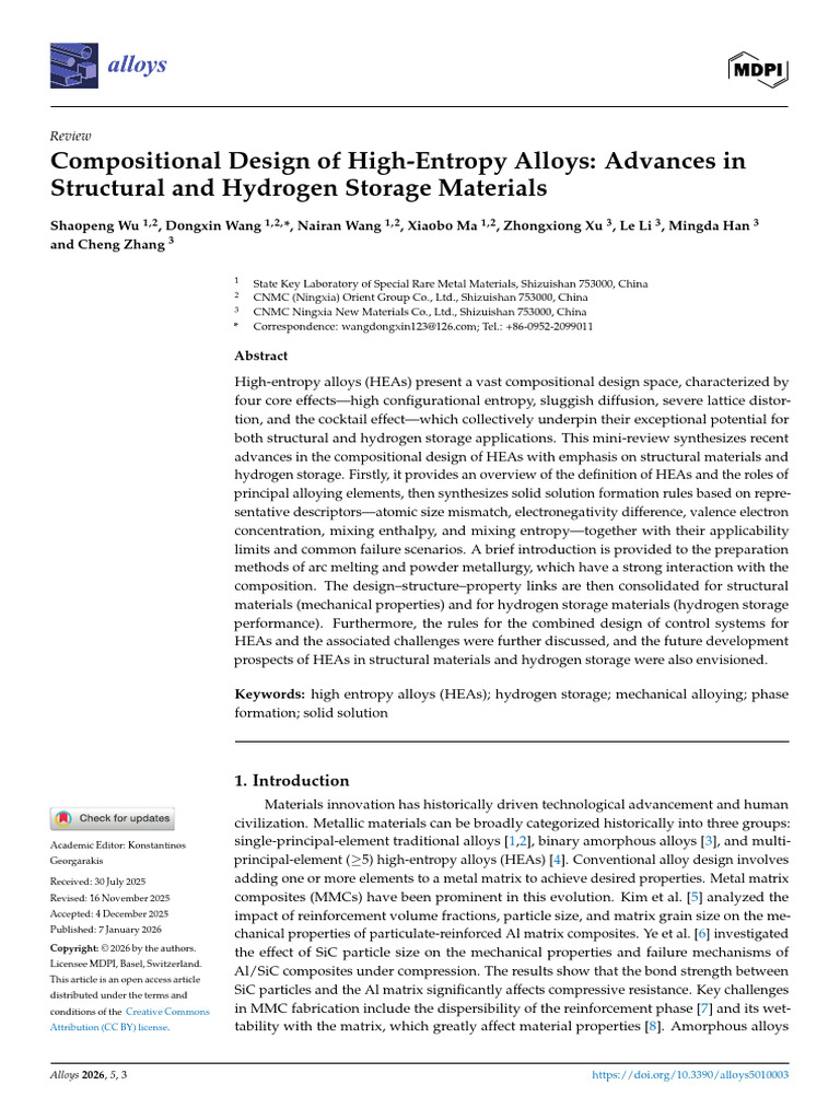 Advances in High-Entropy Alloys Design | PDF | Alloy | Mechanical ...