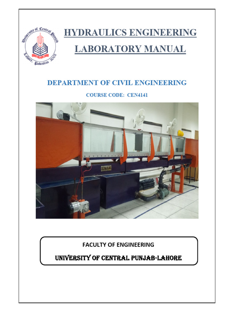 Hydraulics Engineering Lab Manual | PDF | Discharge (Hydrology ...