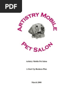 Download Artistry Mobile Pet Salon Business Plan A by doughoag3449 SN98118278 doc pdf