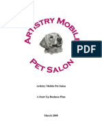 Artistry Mobile Pet Salon Business Plan A
