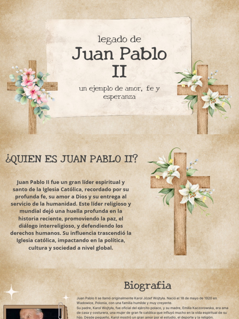 Legado de Juan Pablo II: Amor y Fe | PDF | Papa juan pablo ii | Milagro