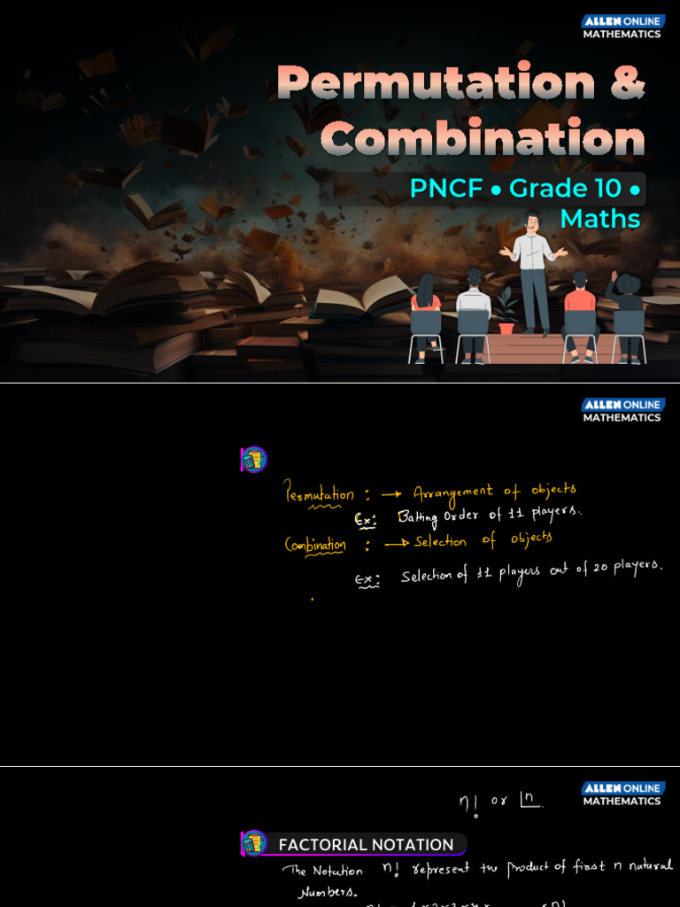 Permutaion And Combinations | PDF | Permutation | Mathematics
