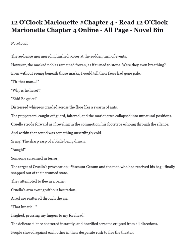 12 O’Clock Marionette #Chapter 4 - Read 12 O’Clock Marionette Chapter 4 ...