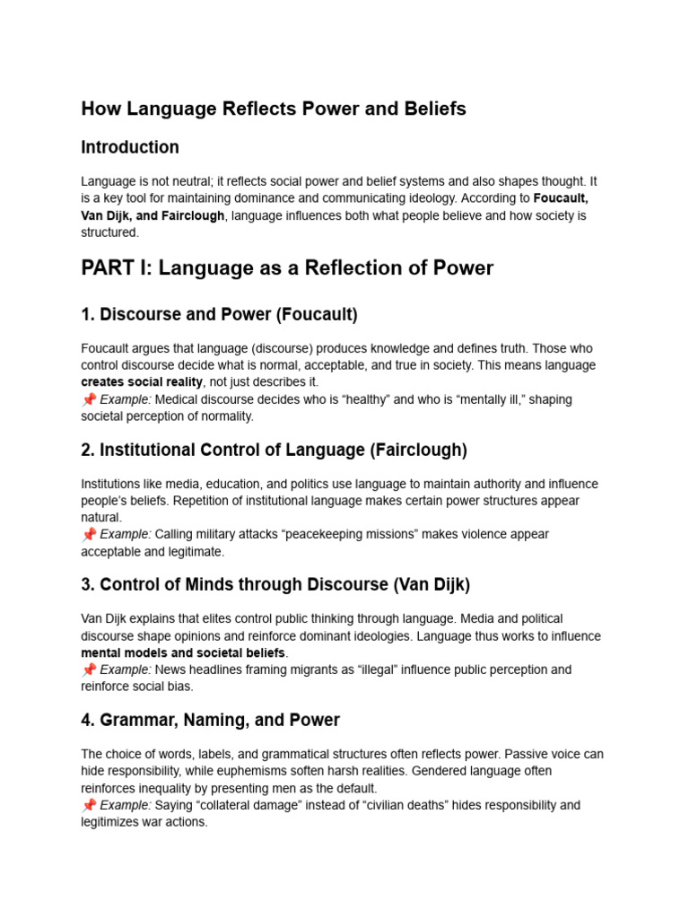 How Language Reflects............... | PDF | Discourse | Ideologies