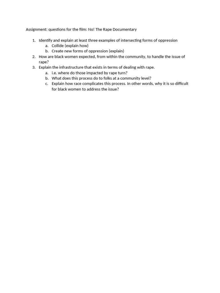 Assignment No! Film | PDF