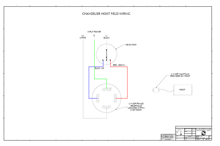 Chandelier Hoist Field Wiring Diagram | PDF