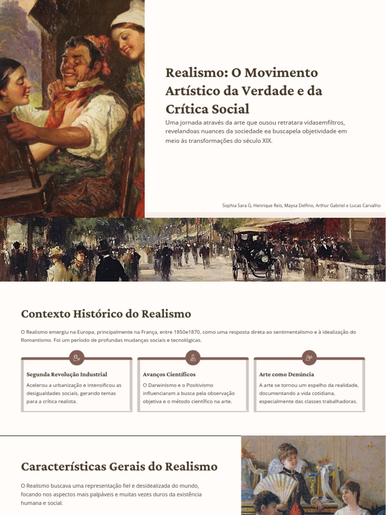 Realismo: Arte e Crítica Social no Século XIX | PDF | Realismo (artes ...