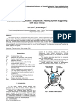 Thermal Comfort Application: Analysis of A Heating System Supporting With Solar Energy