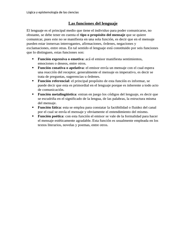 Funciones del lenguaje en comunicación | PDF