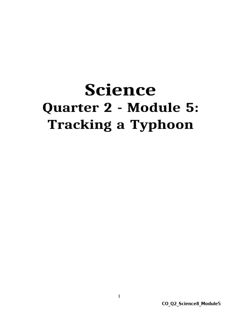 Science8 Q2 Mod5 TrackingATyphoon - Ste | PDF | Tropical Cyclones | Eye ...