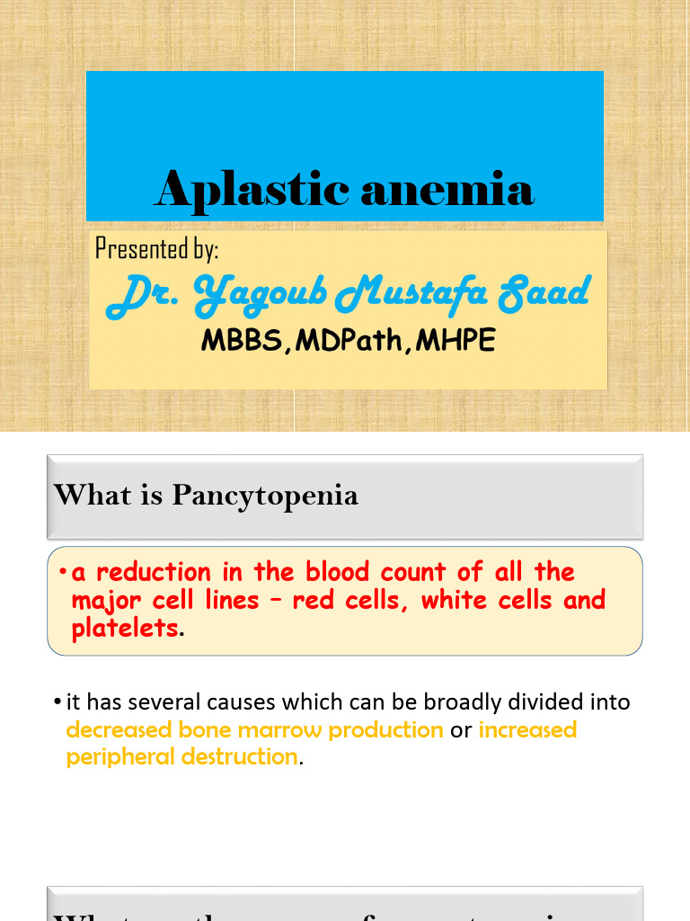 4.Aplastic anemiacRjCrxr | PDF | Anemia | Bone Marrow