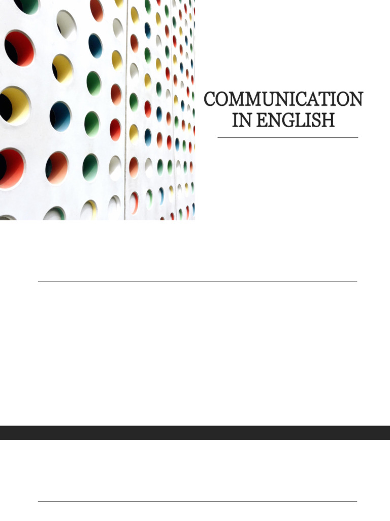 Importance of English Communication Skills | PDF | English Language ...