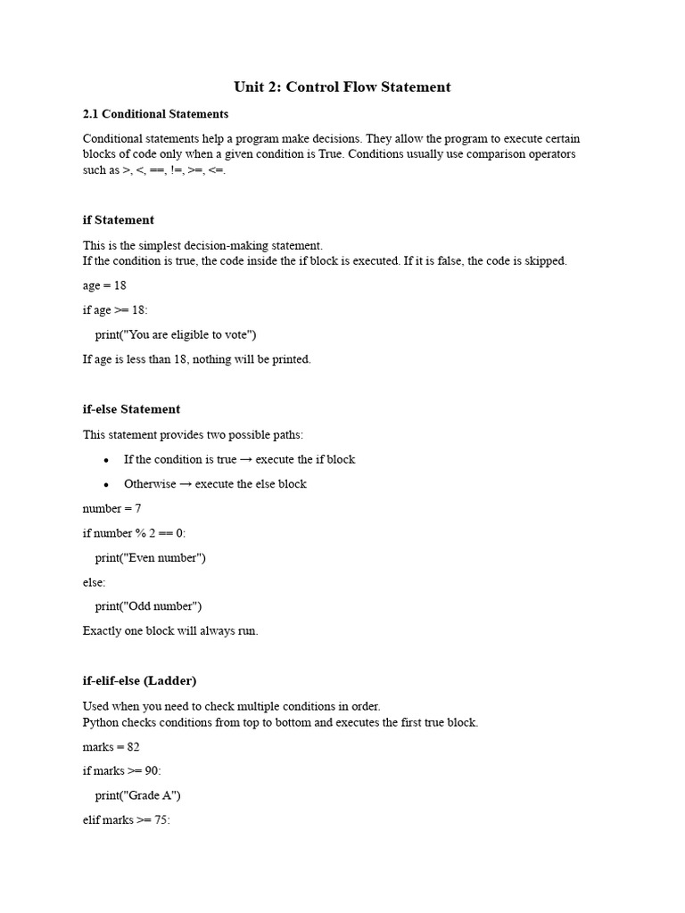 Python Control Flow and Data Types | PDF | String (Computer Science ...