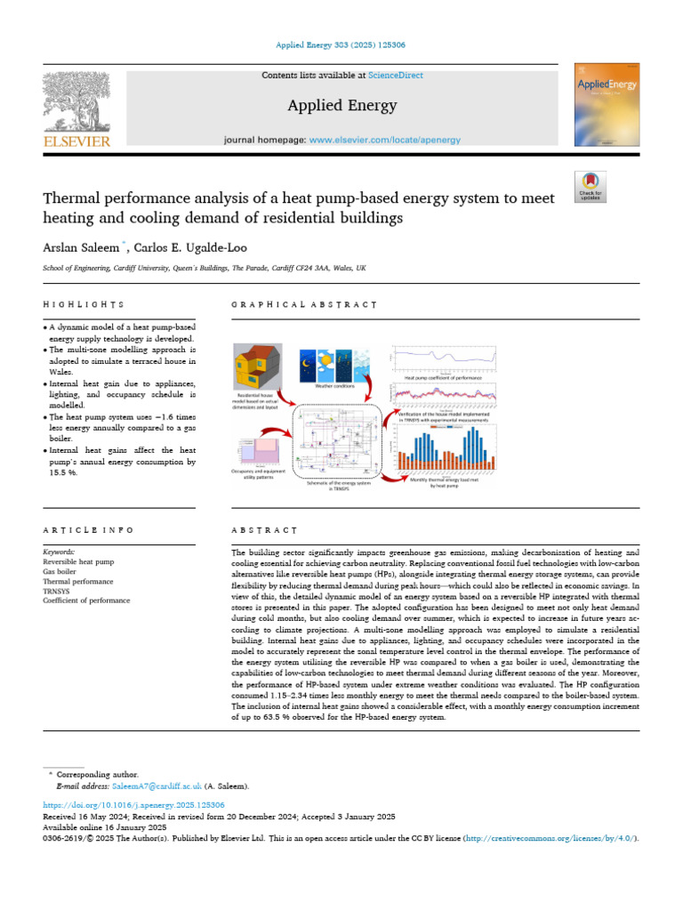 Heat Pump Energy System Analysis | PDF | Water Heating | Heat