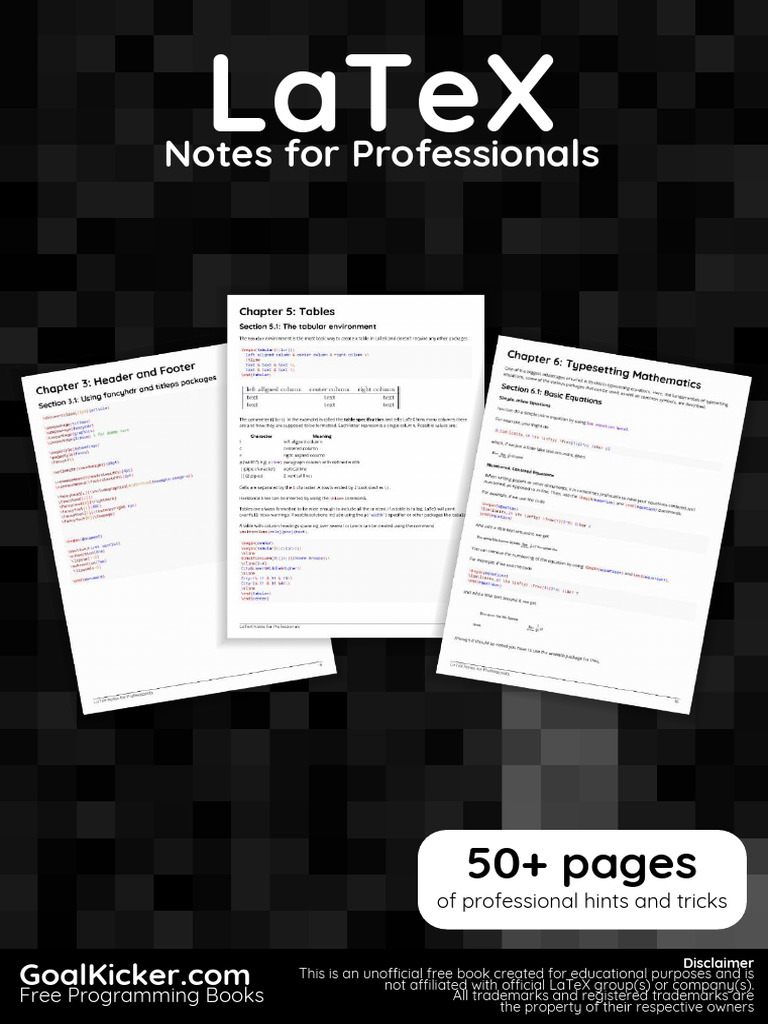 Latex Notes for Professionals | PDF | Linux Distribution | Citation