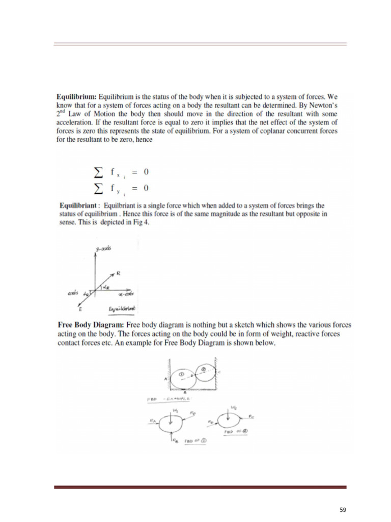 Module 3 Equilibrium of Forces and Friction Lecture Notes ...