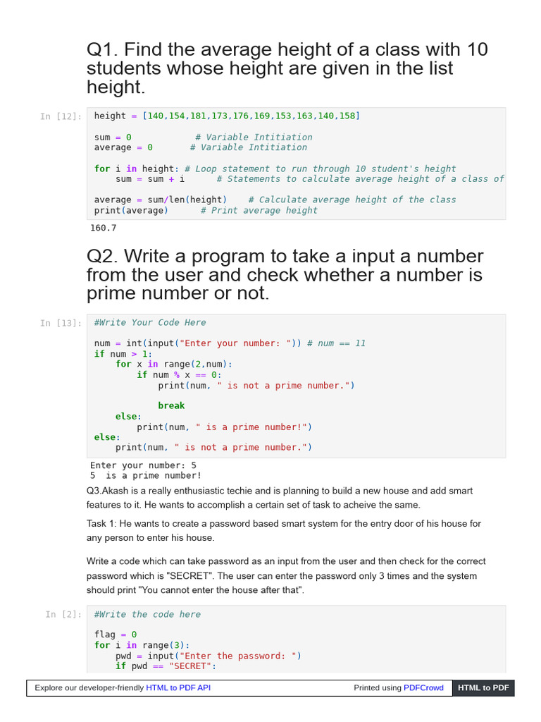 Python Coding Tasks for Beginners | PDF | Computer Programming